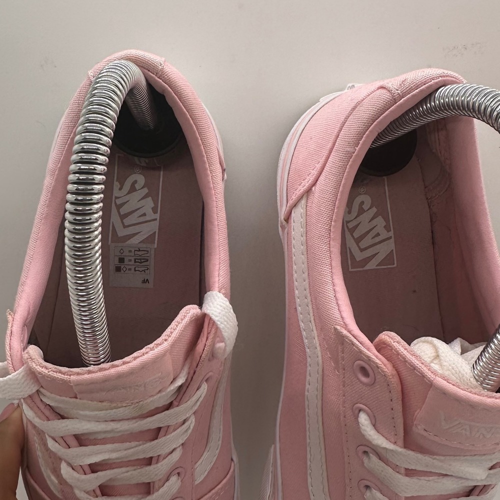 Vans Ward Low Top Canvas Skate Shoes Pink White Women's Size 5 Missy Lightweight - Picture 10 of 12